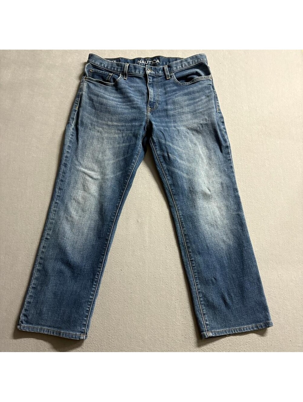 Nautica Jeans Mens 34x32 Original Relaxed Fit Blue Denim Pants